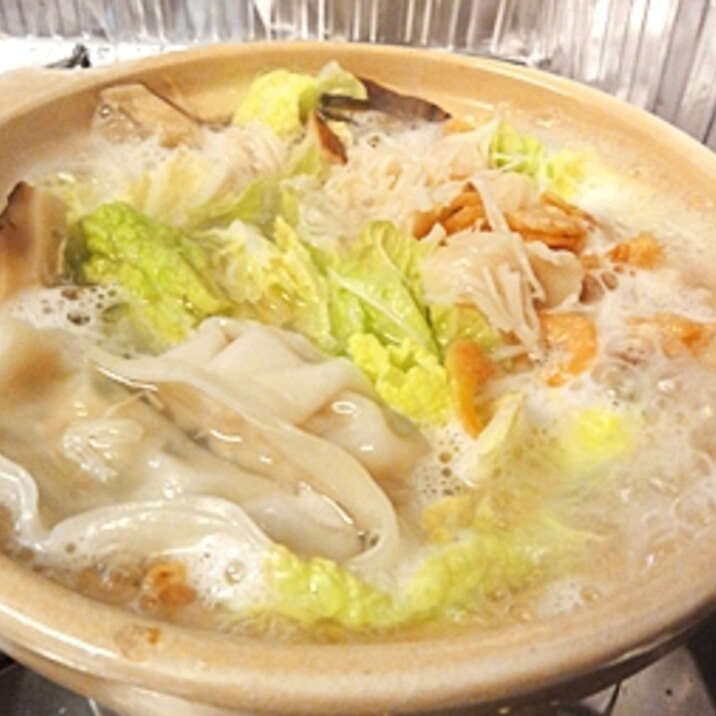 ホタテ缶で、豪華白菜鍋